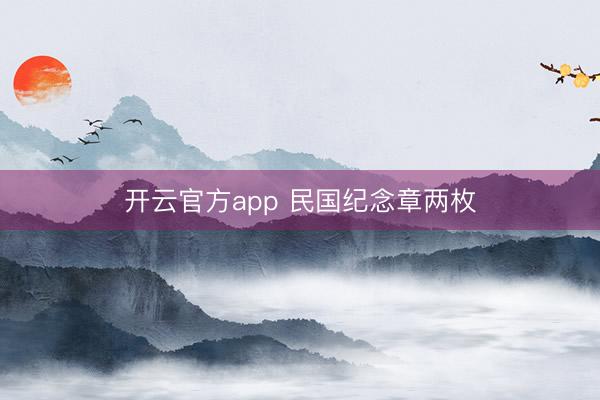 开云官方app 民国纪念章两枚