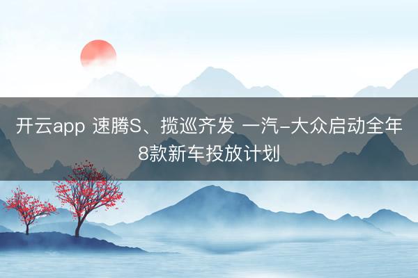 开云app 速腾S、揽巡齐发 一汽-大众启动全年8款新车投放计划